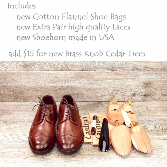 * NIB * $345 Allen Edmonds NOMAD Short Wing 8.5 D Coffee * add $15 new Trees - Picture 4 of 13